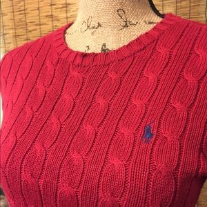 Ralph Lauren Cable Knit Crew Neck Sweater